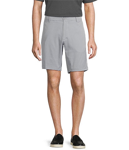 Roundtree & Yorke Flat Front 9#double; Performance Dobby Shorts