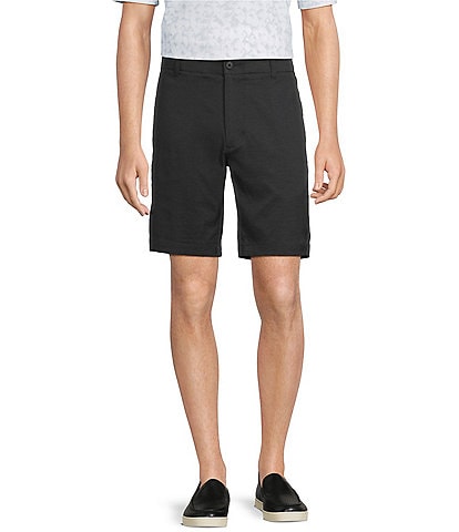 Roundtree & Yorke Flat Front 9" Performance Dobby Shorts