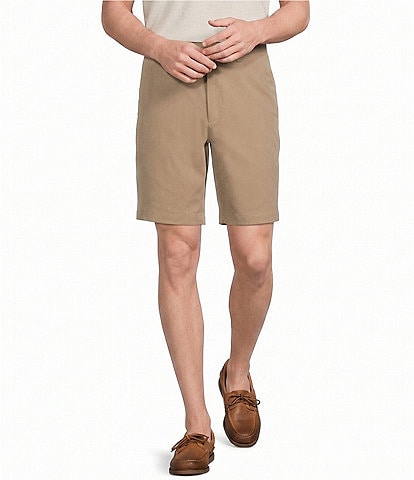 Roundtree & Yorke Flat Front 9#double; Performance Herringbone Shorts