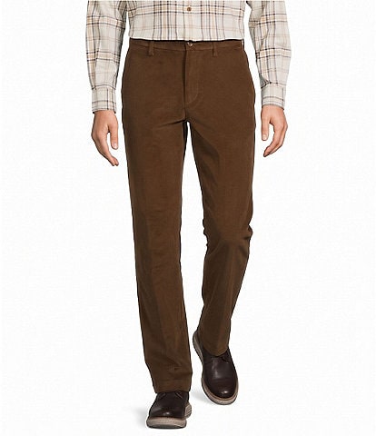 Roundtree & Yorke Flat Front Corduroy Pants