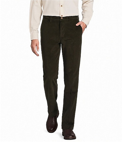 Roundtree & Yorke Flat Front Corduroy Pants