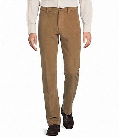 Roundtree & Yorke Flat Front Corduroy Pants