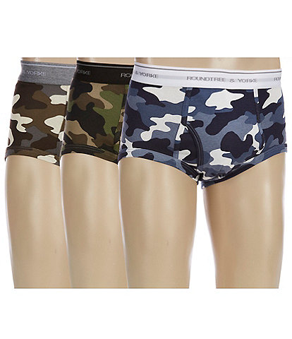 Roundtree & Yorke Full-Cut Camouflage Printed Briefs 3-Pack