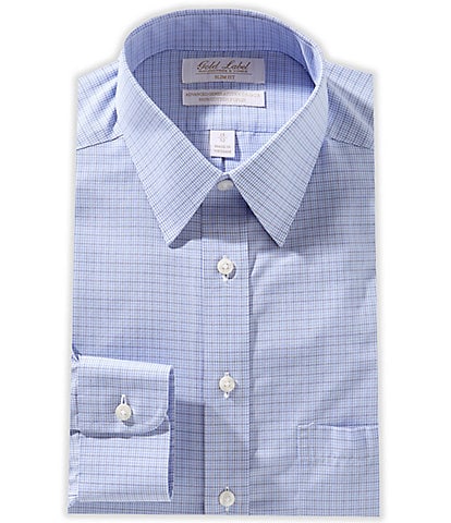 Roundtree & Yorke Gold Label Big & Tall Slim-Fit Non-Iron Point Collar Printed Dress Shirt