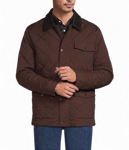 Roundtree & Yorke Heritage Diamond Quilted Button Front Jacket