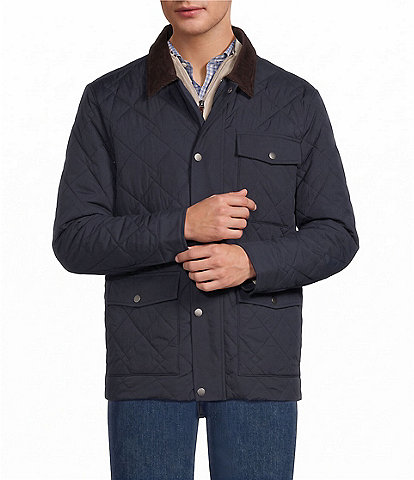 Roundtree & Yorke Heritage Diamond Quilted Button Front Jacket