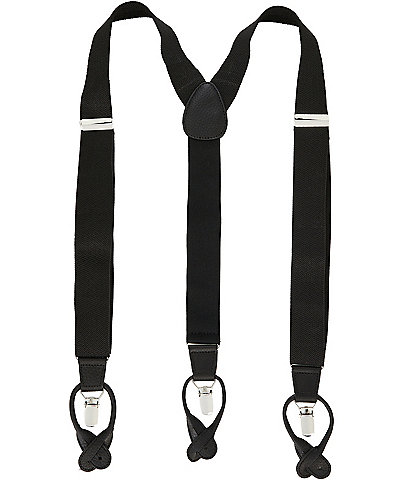 Roundtree & Yorke Herringbone Convertible Y-Back Suspenders