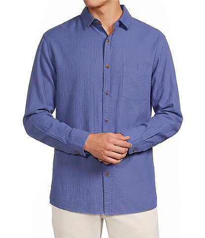Roundtree & Yorke Herringbone Textured Solid Sport Shirt