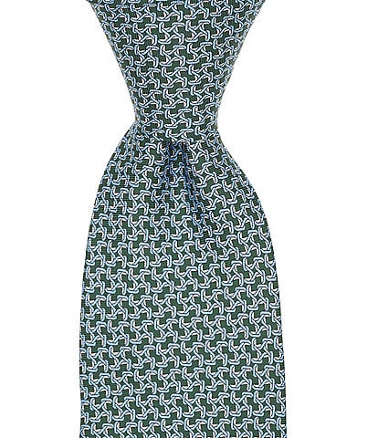 Roundtree & Yorke Horeshoe Neat Traditional Silk Tie