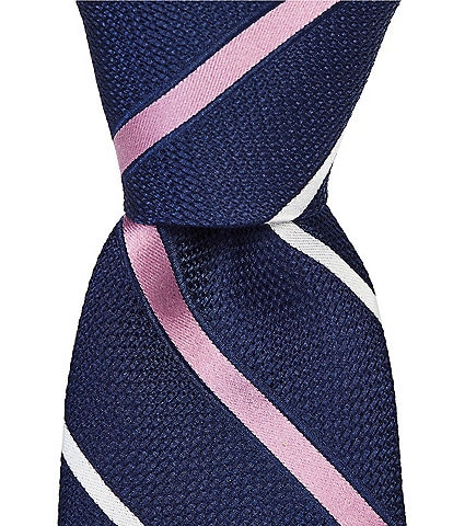 Roundtree & Yorke Jonas Stripe Silk Traditional Tie