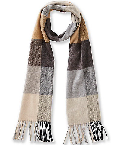 Roundtree & Yorke Large-Checked Scarf