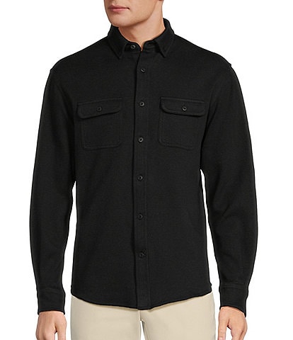 Roundtree & Yorke Long Sleeve Solid Shirt Jacket