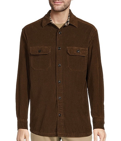 Roundtree & Yorke Long Sleeve Corduroy Shirt Jacket