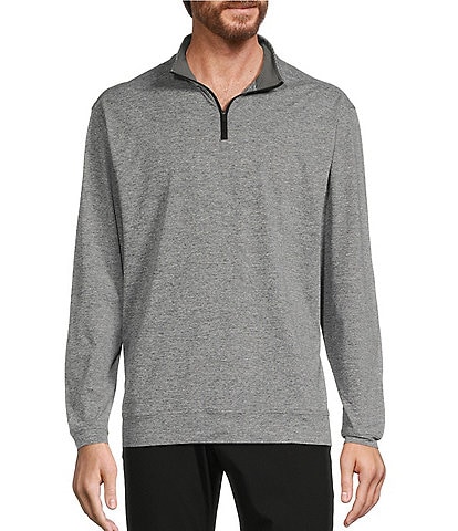 Roundtree & Yorke Long Sleeve Performance Quarter-Zip Solid Pullover