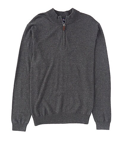 Roundtree & Yorke Long-Sleeve Solid 1/4-Zip Pullover