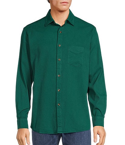 Roundtree & Yorke Long Sleeve Textured Solid Corduroy Sport Shirt