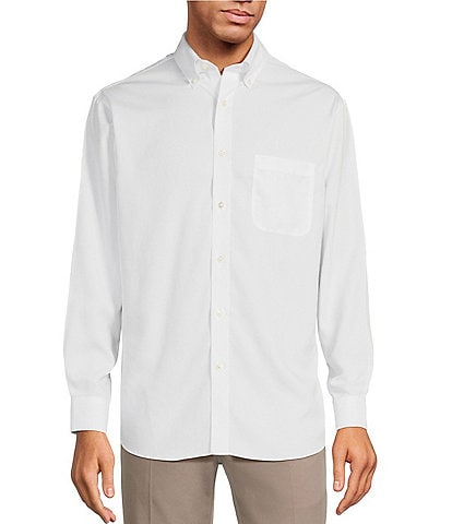 Gold Label Roundtree & Yorke Non-Iron Long Sleeve Solid Dobby Sport Shirt