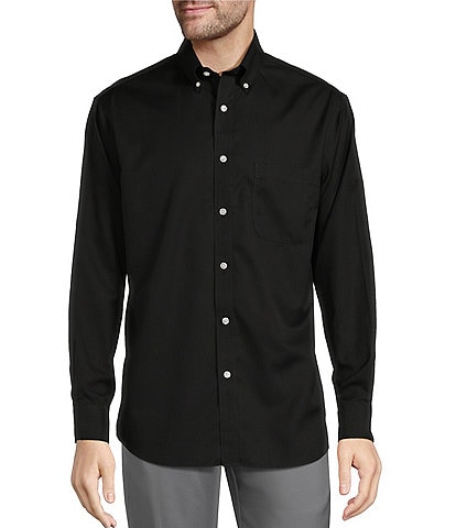 Gold Label Roundtree & Yorke Non-Iron Long Sleeve Solid Dobby Sport Shirt