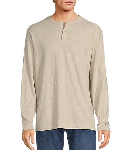 Roundtree & Yorke Long Sleeve Solid Henley Pullover