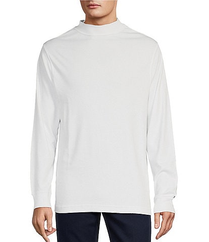 Roundtree & Yorke Long Sleeve Solid Mock Neck Pullover