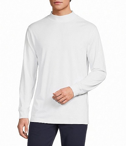Roundtree & Yorke Long Sleeve Solid Mock Neck Pullover