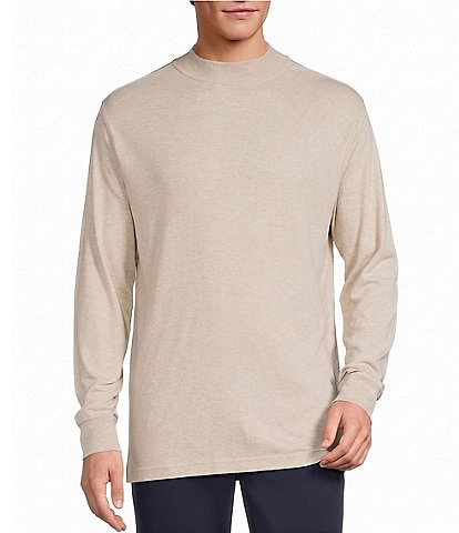 Roundtree & Yorke Long Sleeve Solid Mock Neck Pullover