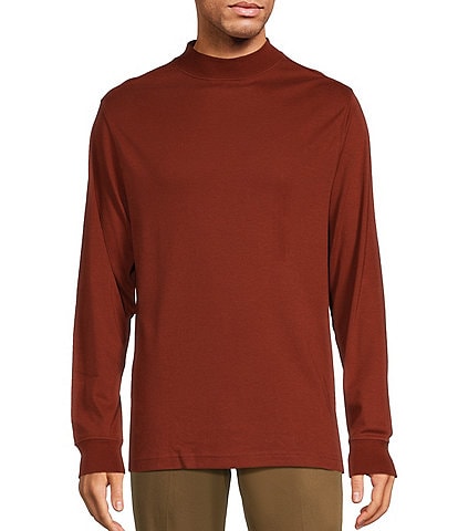 Roundtree & Yorke Long Sleeve Solid Mock Neck Pullover