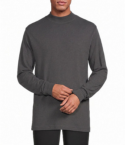 Roundtree & Yorke Long Sleeve Solid Mock Neck Pullover