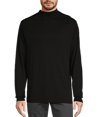 Roundtree & Yorke Long Sleeve Solid Mock Neck Pullover