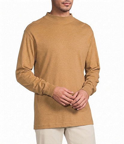 Roundtree & Yorke Long Sleeve Solid Mock Neck Pullover