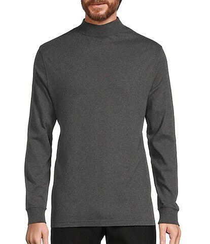 Roundtree & Yorke Long Sleeve Solid Mock Neck Pullover