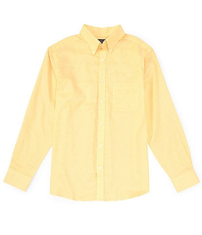 Roundtree & Yorke Long Sleeve Solid Oxford Button Down Shirt