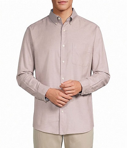 Roundtree & Yorke Long Sleeve Solid Oxford Sport Shirt