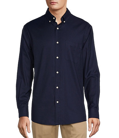 Roundtree & Yorke Long Sleeve Solid Oxford Sport Shirt