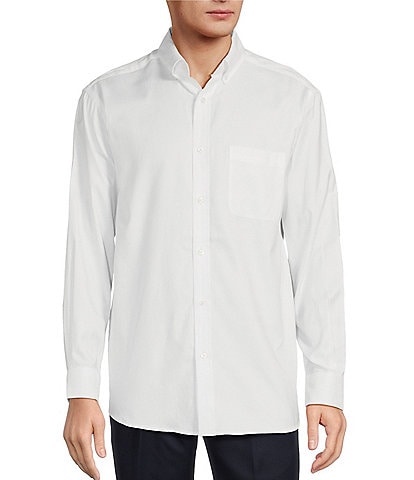 Roundtree & Yorke Long Sleeve Solid Oxford Sport Shirt