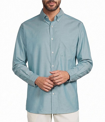 Roundtree & Yorke Long Sleeve Solid Oxford Sport Shirt