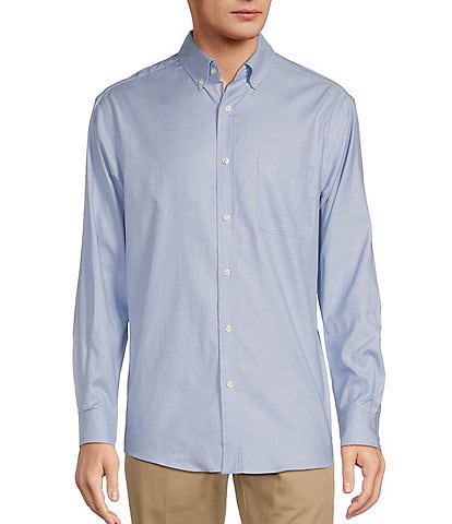 Roundtree & Yorke Long Sleeve Solid Oxford Sport Shirt