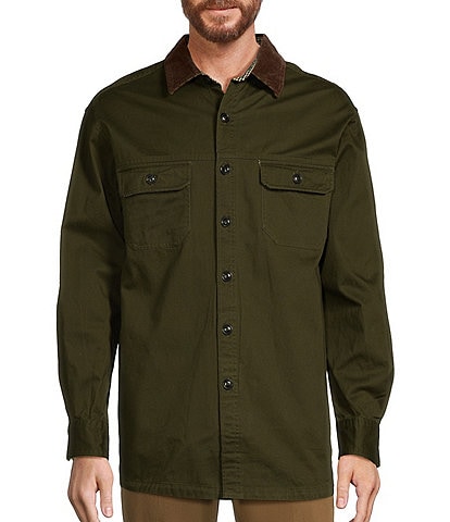 Roundtree & Yorke Gold Label Roundtree & Yorke Big & Tall Long Sleeve Solid  Dobby Shirt