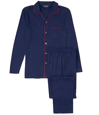 Roundtree & Yorke Long Sleeve Solid Top & Matching Pant 2-Piece Pajama Set