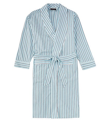 Roundtree & Yorke Long Sleeve Striped Robe