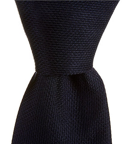 Roundtree & Yorke Malakai Solid 3 3/8#double; Silk Blend Tie