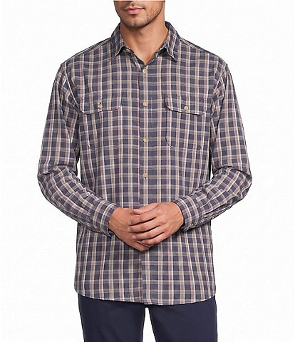 Roundtree & Yorke Medium Plaid Sport Shirt