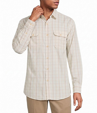 Roundtree & Yorke Medium Plaid Sport Shirt