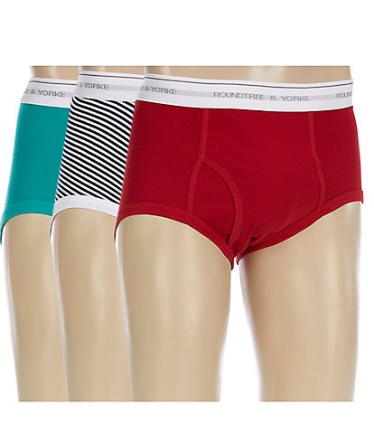 Roundtree & Yorke Mid/Regular Fish Full Brief 3-Pack
