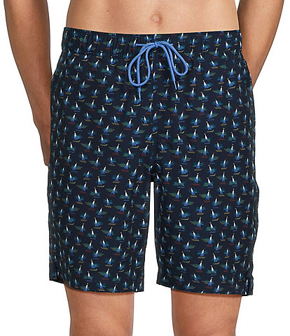 Roundtree & Yorke Mini Sailboat 8" Swim Trunks