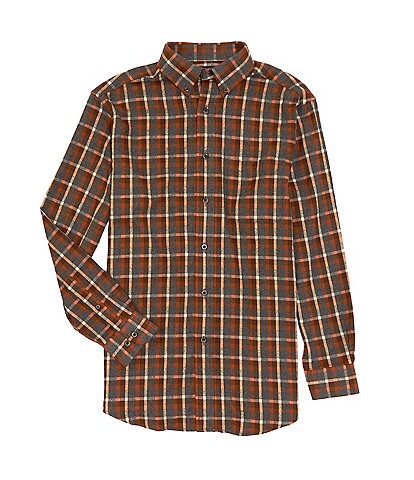 Roundtree & Yorke Outdoors Big & Tall Long Sleeve Checked Flannel Shirt
