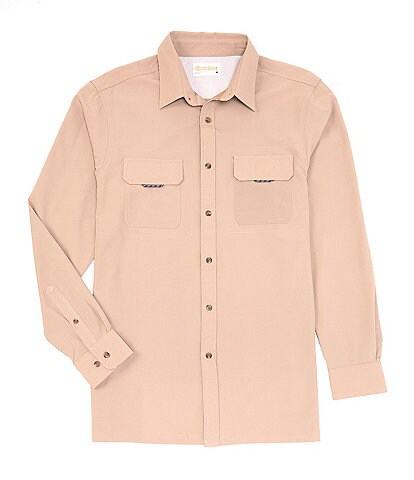 Roundtree & Yorke Outdoors Big & Tall Long Sleeve Solid Capeback Sport Shirt