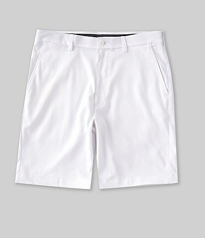Roundtree & Yorke Performance Flat Front 9#double; Inseam Chino Shorts
