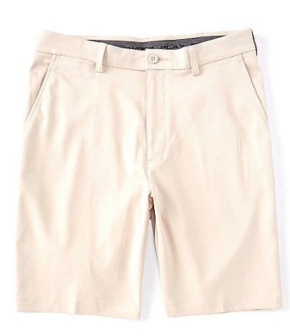Roundtree & Yorke Performance 9#double; Inseam Flat Front Chino Shorts