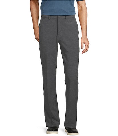 Roundtree & Yorke Performance Andrew Fit Flat Front Solid Texture Pants